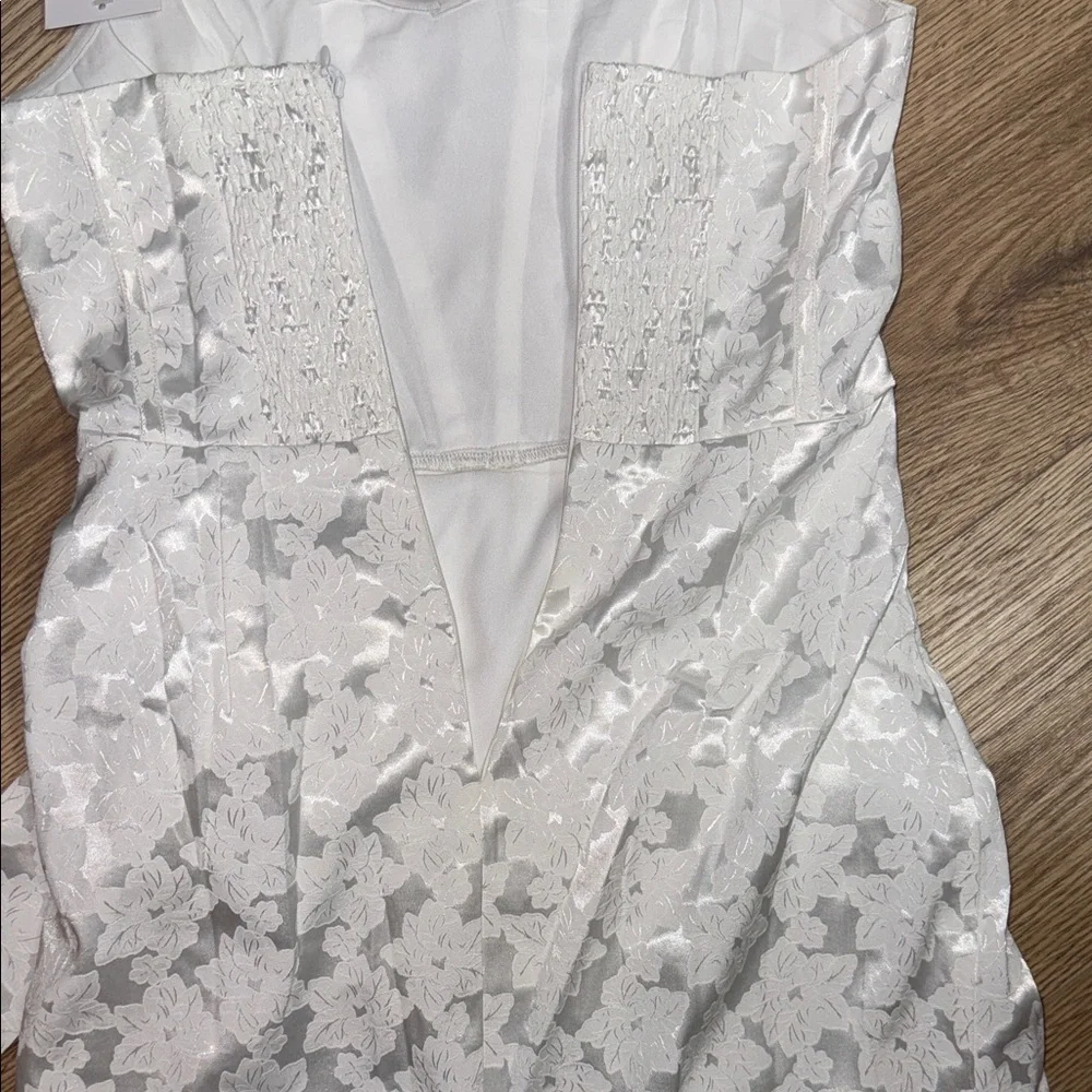 12th Tribe White Floral Strapless Dress - Picture 5 of 5